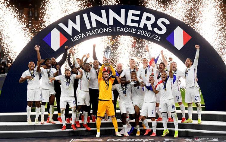 Kalahkan Spanyol 2-1, Prancis Juara UEFA Nations League 2021