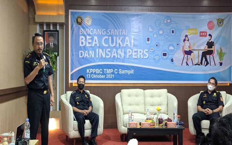 KPPBC Sampit Gelar Bincang Santai dengan PWI Kotim
