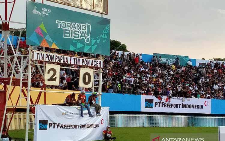 Papua Ungguli Aceh 2-0 Hingga Turun Minum