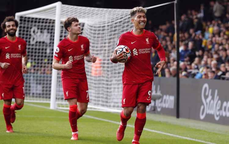 Firmino Cetak 3 GoL saat Liverpool Bantai Watford 5-0