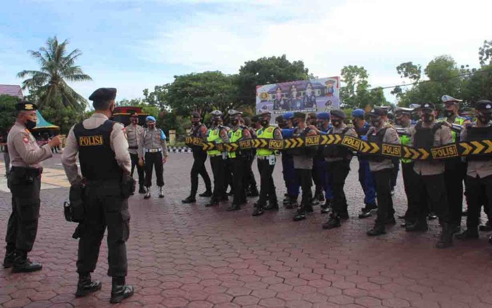 Asah Kemampuan, Personel Polres Seruyan Latihan Dalmas