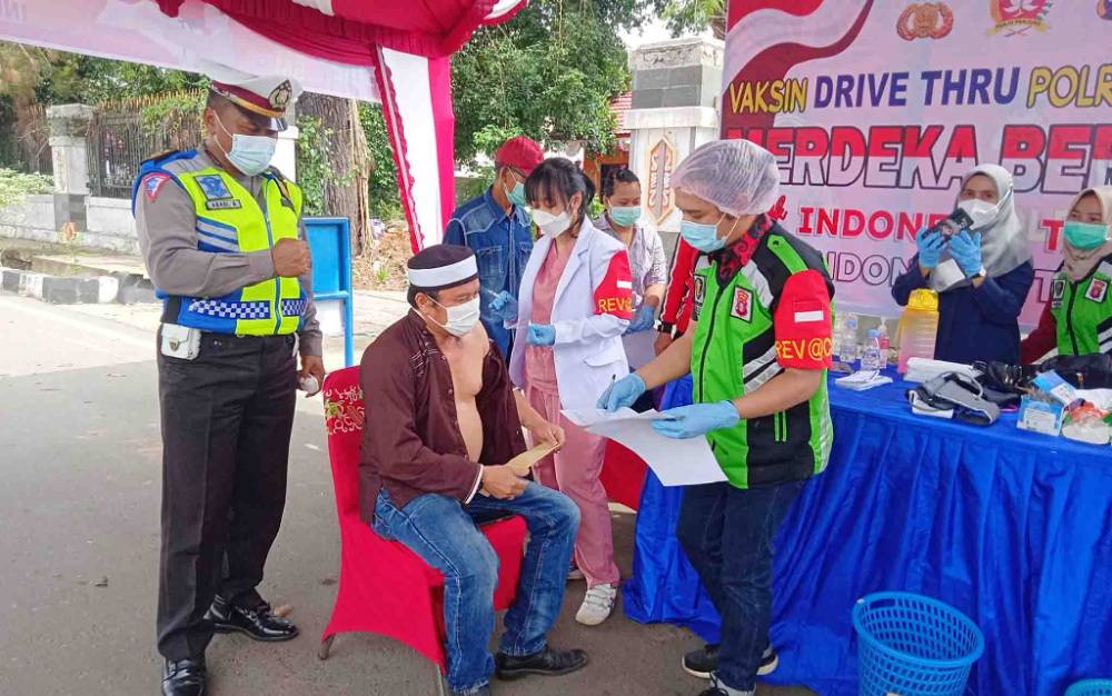 Satlantas Polres Barito Timur Kembali Gelar Vaksinasi Drive Thru