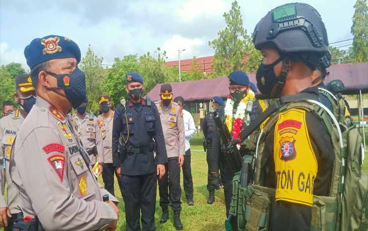 Kapolda Kalteng Sambut 201 Personel Brimob Usai Amankan PON Papua