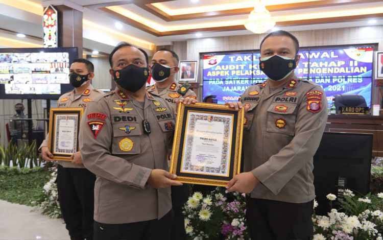 Polres Kapuas Terima Penghargaan dari Kapolda Kalteng, Karena Ini