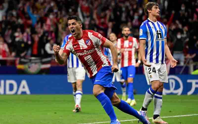 Dua Gol Luis Suarez Selamatkan Atletico dari Kekalahan Lawan Sociedad