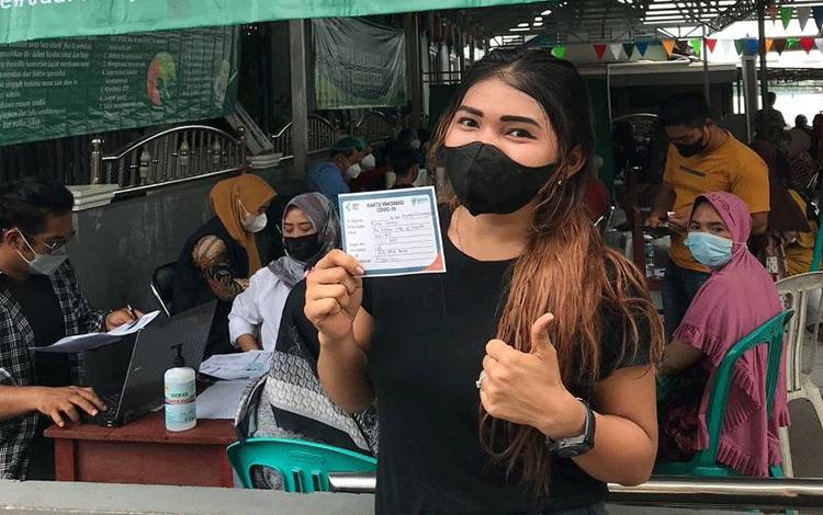 Warga Rangga Ilung Antusias Ikuti Vaksin Covid