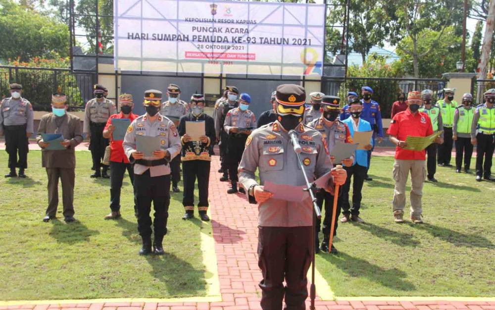 Polres Kapuas Gelar Upacara dan Deklarasi di Hari Sumpah Pemuda