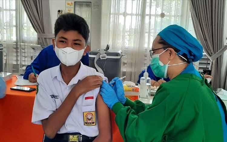 Ada 7.508 Siswa SMP di Palangka Raya Tuntas Vaksin Covid-19
