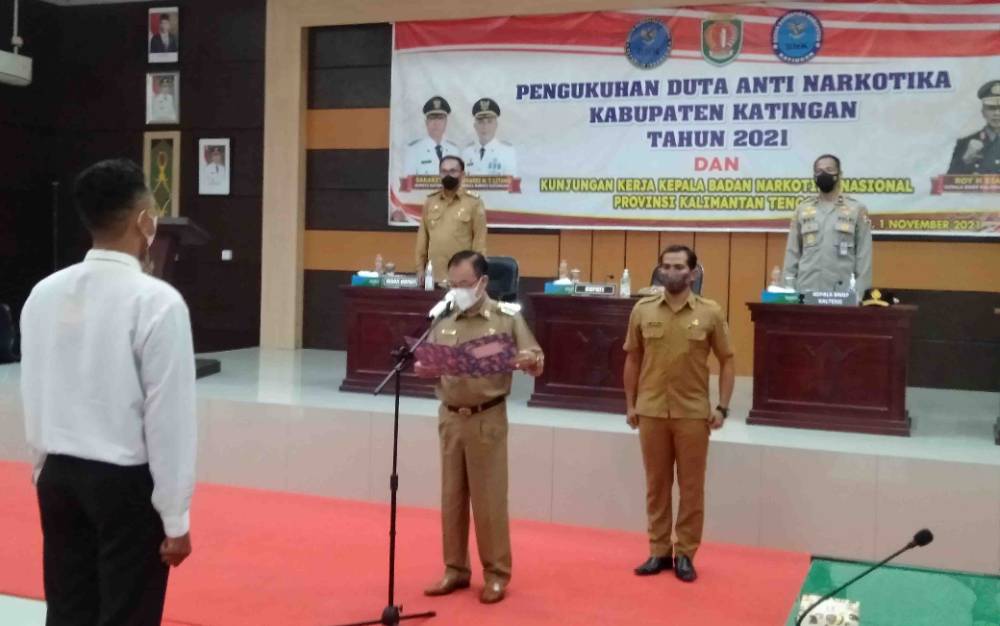 Bupati Katingan Kukuhkan Duta Anti Narkotika