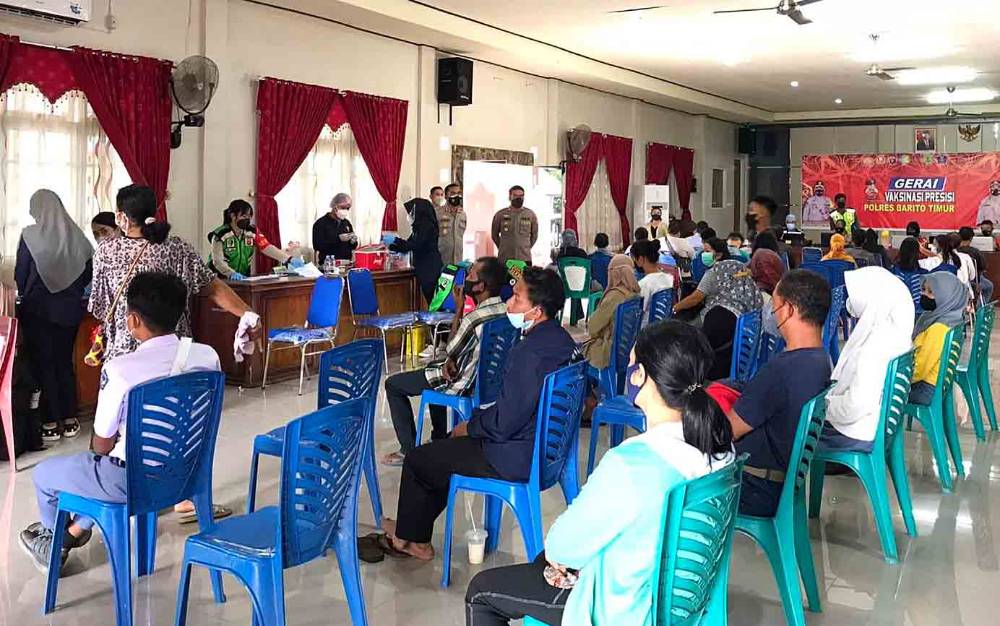 Tahanan Polres Barito Timur Ikut Vaksinasi Covid-19