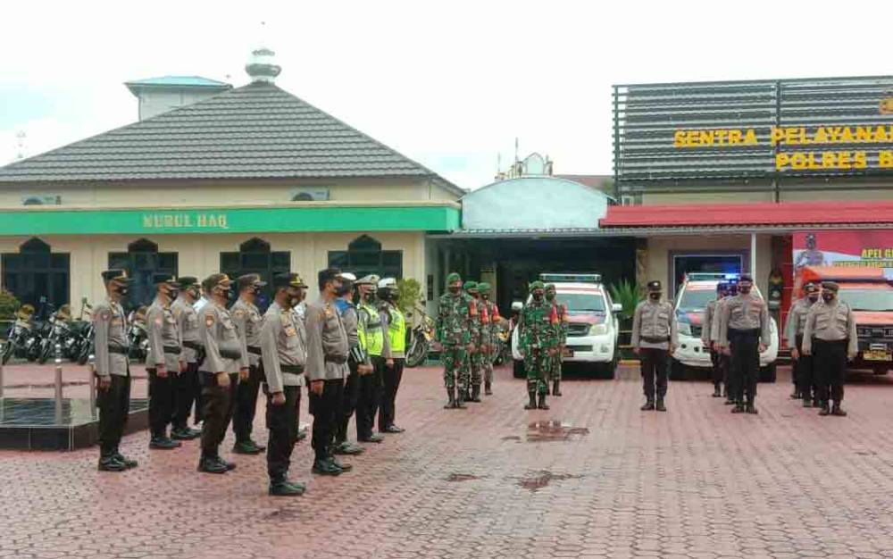 Polres Barito Utara Apel Gelar Pasukan Penanganan Bencana