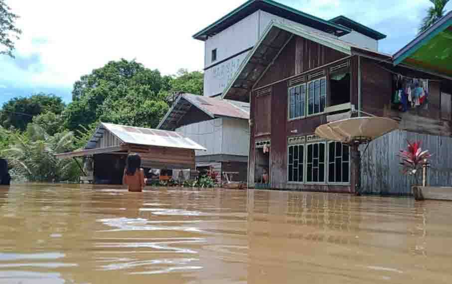 Sungai Laung Meluap, Sejumlah Desa Terendam Banjir di Murung Raya