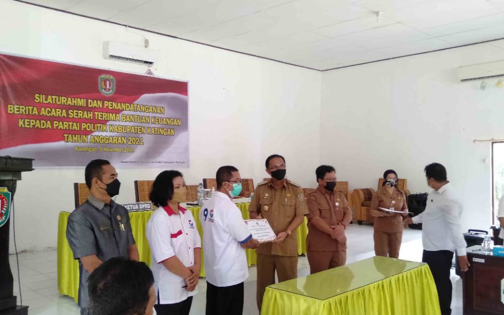 10 Partai Poltik di Katingan Dapat Bantuan Hibah
