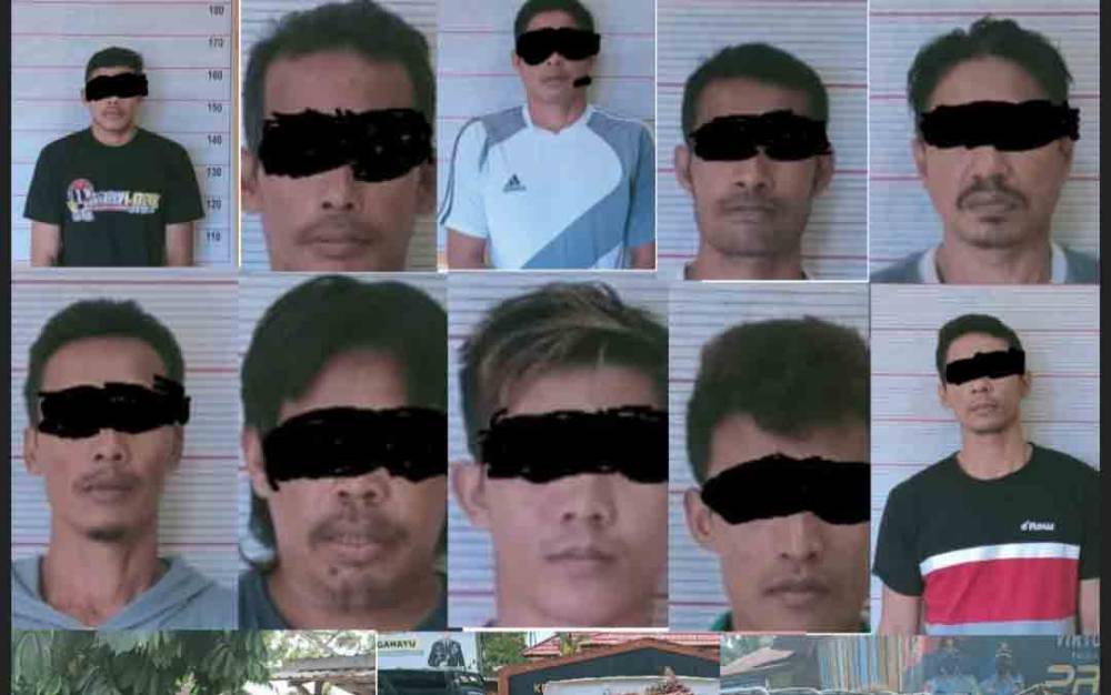 Dalam Sehari Polsek Aruta Tangkap 10 Pelaku Pencuri Sawit