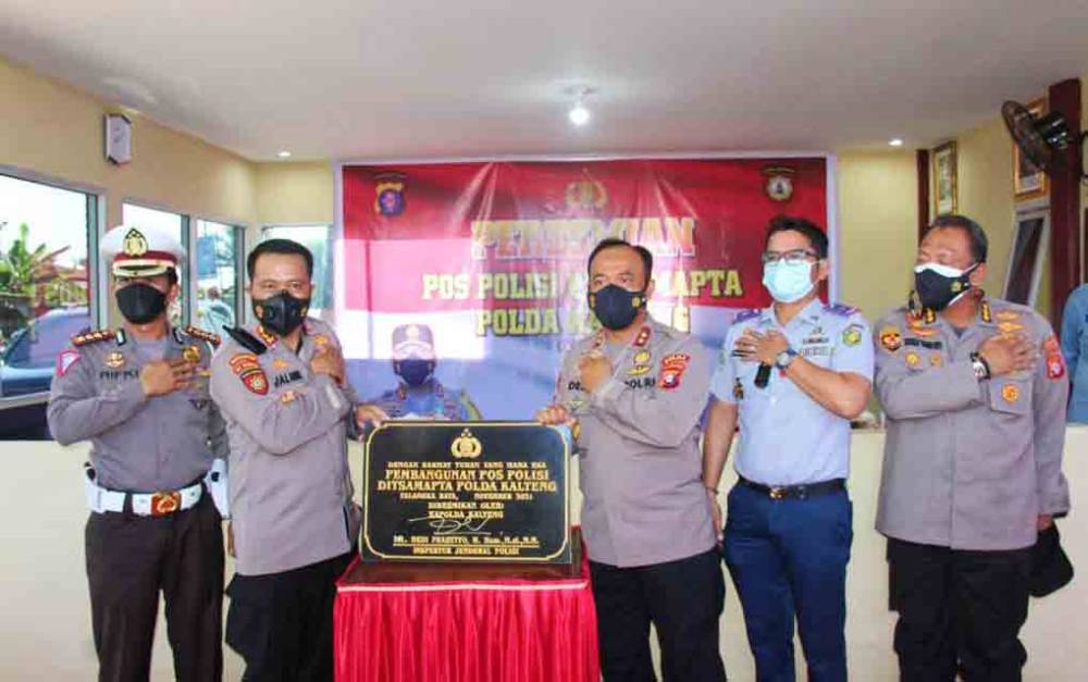 Pos Polisi Ditsamapta Polda Kalteng Siagakan Personel 24 Jam
