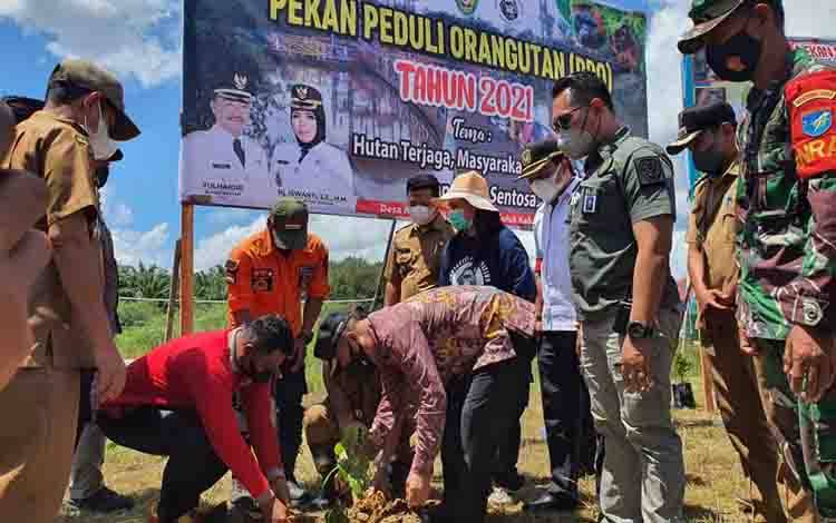 Bupati Seruyan Hadiri Pekan Peduli Orangutan di Danau Seluluk