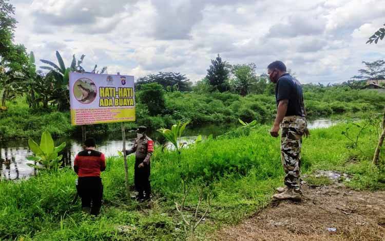 Pasang Spanduk Peringatan, Ini Pesan BKSDA bagi Warga Sekitar Sungai Mentawa