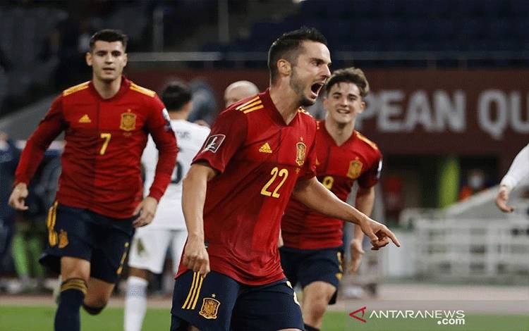 Spanyol Rebut Puncak Klasemen Grup B Seusai Bekuk Yunani