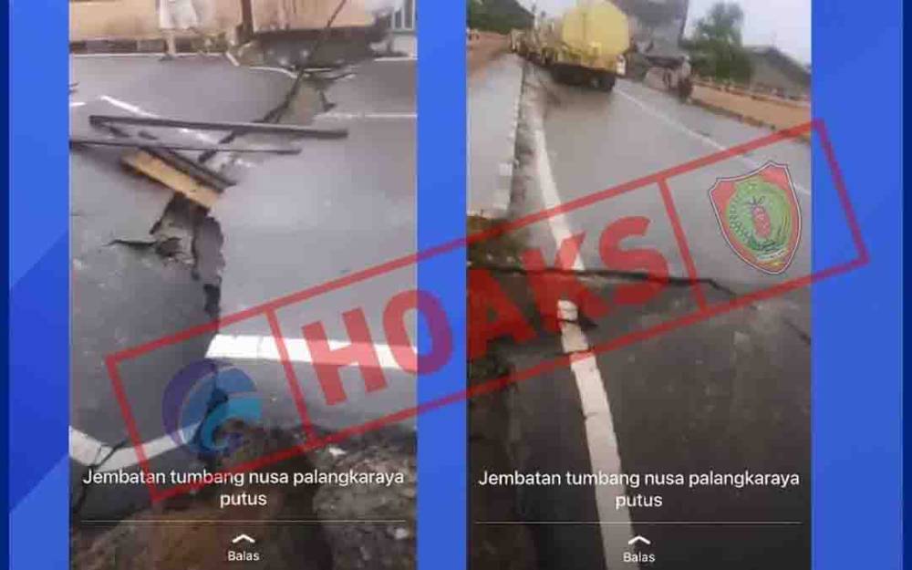 Video Jembatan Tumbang Nusa Putus akibat Banjir Ternyata Hoaks