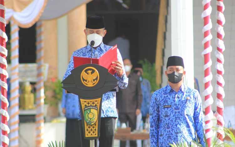 Pemko Palangka Raya Gelar Upacara HUT Korpri