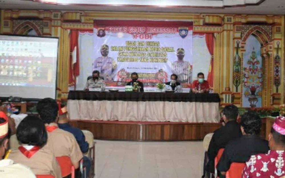 Satbinmas Polres Kapuas FGD Bijak Gunakan Medsos Jaga Kamtibmas Kondusif