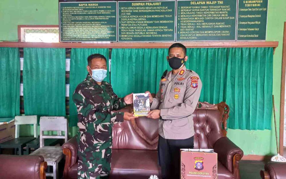 Tingkatkan Sinergitas, Kapolres Seruyan Sambangi Koramil Kuala Pembuang