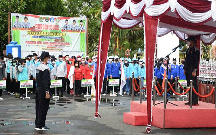 Ini Harapan Ketua PGRI Kapuas dari Kegiatan Porseni Guru Tingkat Kabupaten