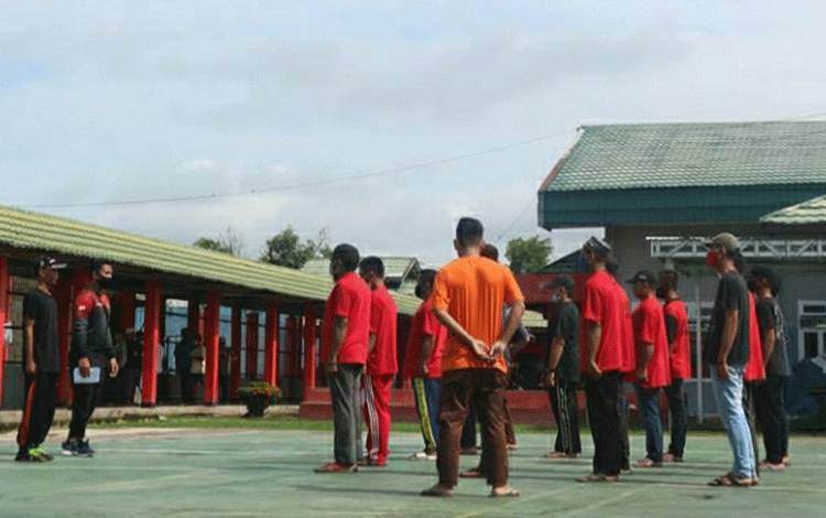 WBP di Kapuas Dilatih Baris Berbaris