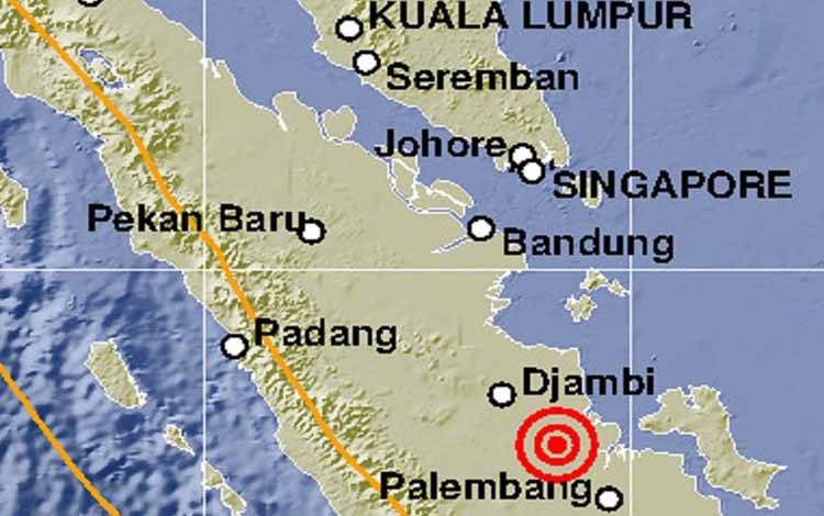 Gempa Guncang Timur Laut Musi Banyuasin