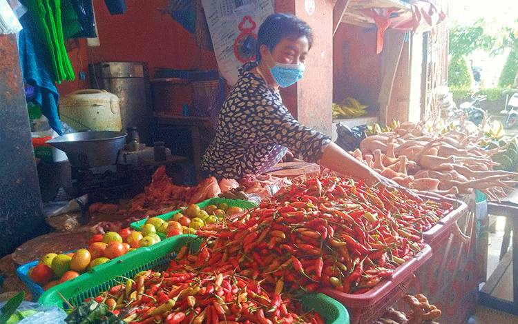 Harga Cabai dan Sayur Mayur di Pasar Palangka Raya Naik