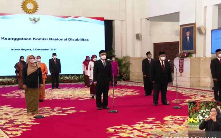 Presiden Jokowi Lantik Anggota Komisi Nasional Disabilitas