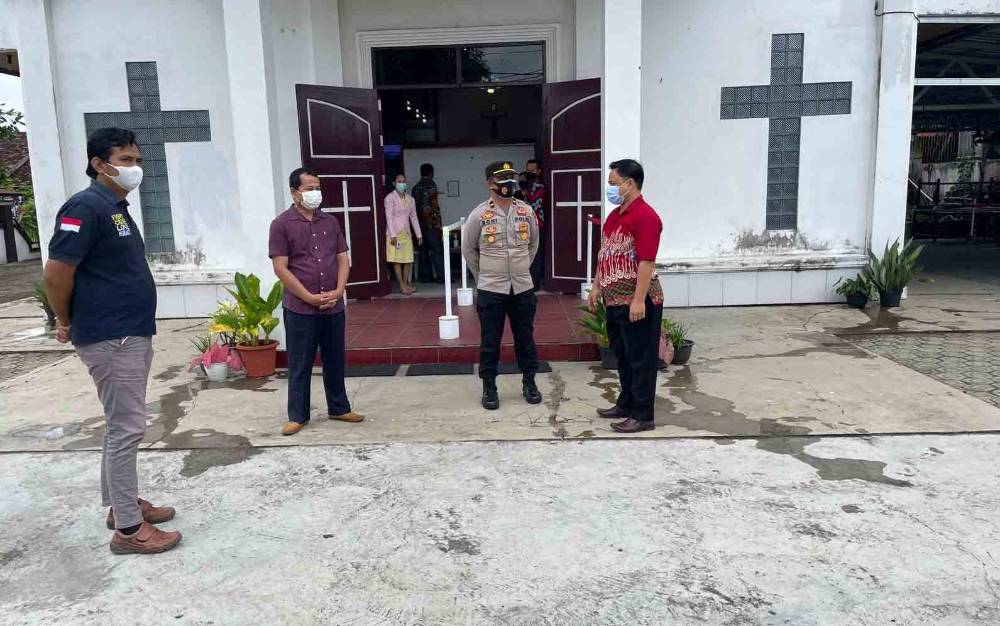 Amankan Kegiatan Ibadah, Polsek Seruyan Hilir Patroli ke Gereja