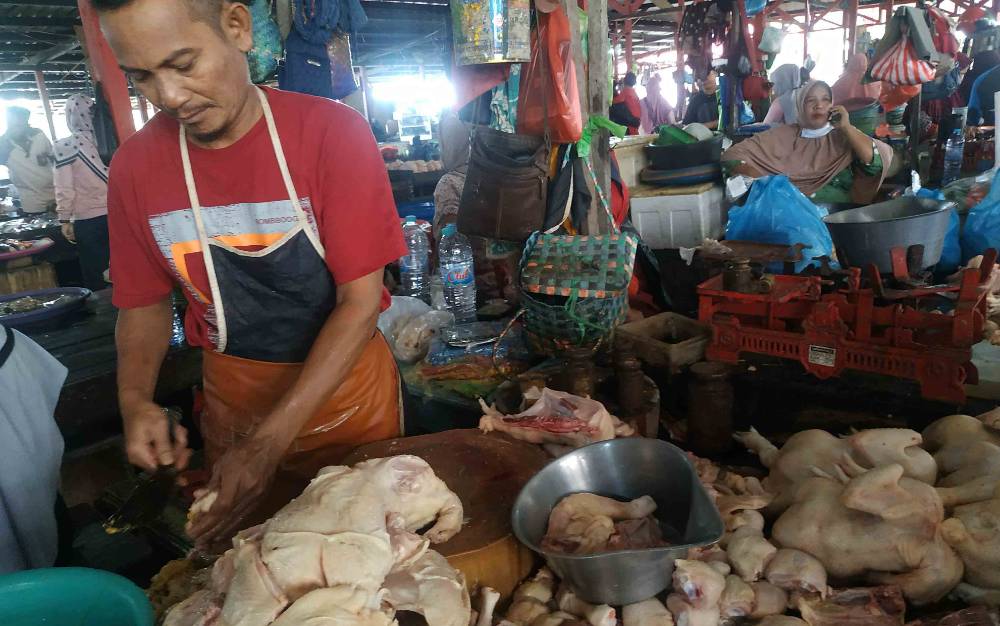 Jelang Nataru, Harga Ayam Potong di Kuala Pembuang Menurun