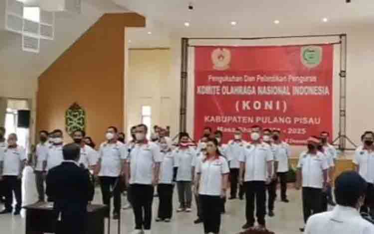 Pengurus KONI Pulang Pisau Periode 2021 - 2025 Dilantik