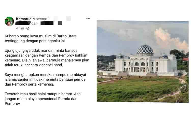Pembangunan Islamic Center Muara Teweh Viral di Medsos