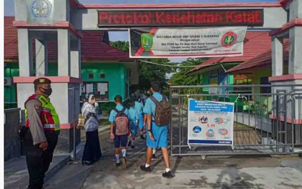 Polres Sukamara Pantau Penerapan Prokes di Sekolah