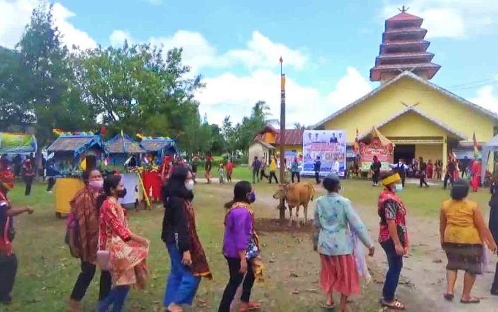 Masyarakat Hindu Kaharingan di Kotim Gelar Ritual Adat Mamapas Lewu, Manampung Sahur dan Magantung Sahur