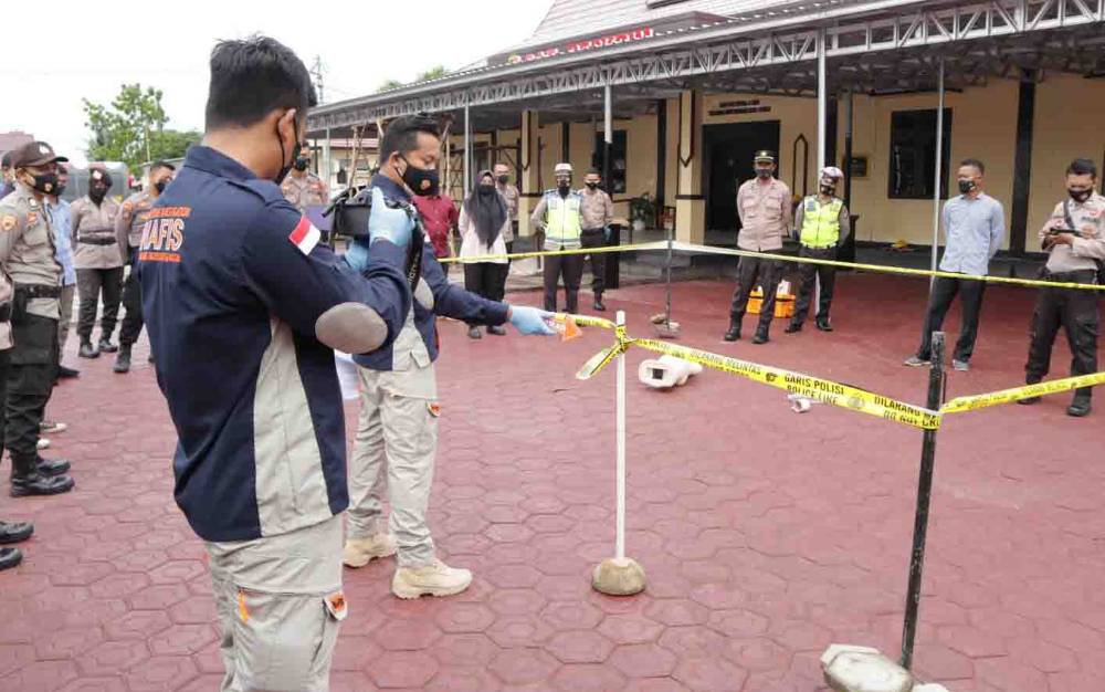 Satreskrim Polres Seruyan Asah Kemampuan Personel  Olah TKP