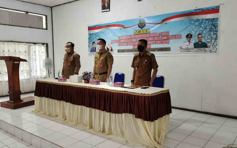 Isi Kekosongan Jabatan, Pj Kades Pulau Telo Lama dan Pulau Telo Baru Dilantik