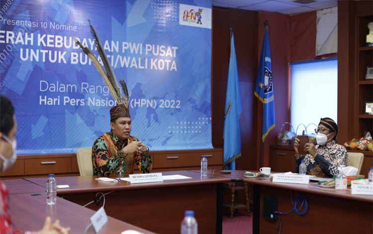 Anugerah Kebudayaan PWI Pusat, Bupati Lamandau Paparkan Menghalau Corona dengan Budaya