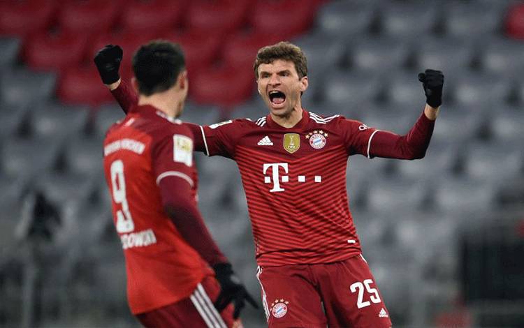 Mueller Cetak Gol Dalam Laga ke-400 Saat Bayern Cukur Wolfsburg 4-0
