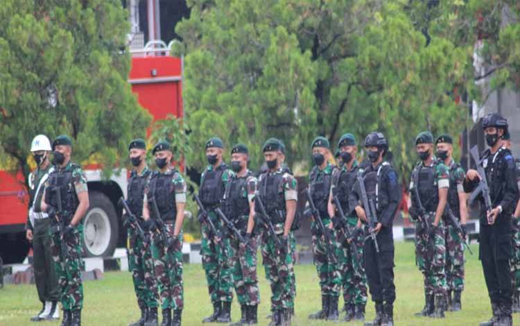 Kodim Palangka Raya Terjunkan 117 Personel Amankan Natal dan Tahun Baru 2022