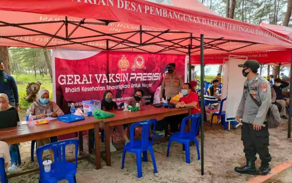 Layanan Vaksinasi Tersedia pada Objek Wisata Pantai di Seruyan