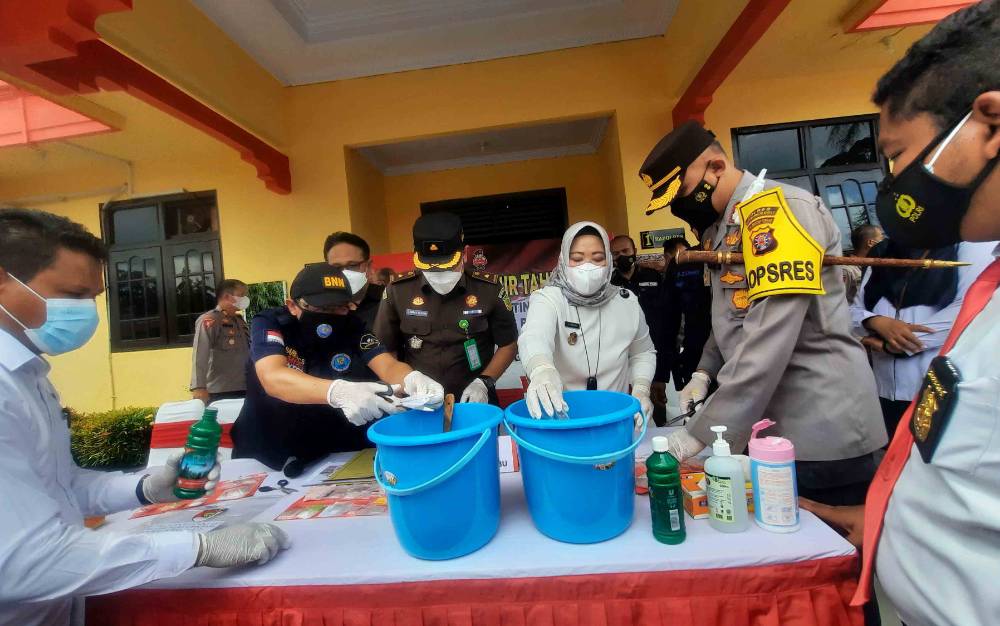 Polres Kobar Musnahkan 620,25 Gram Sabu, ini Totalnya Jika Diuangkan