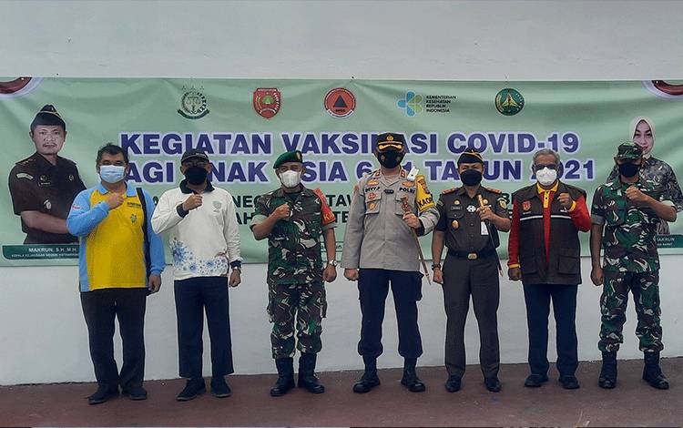 Pemkab Kobar Apresiasi Kejari Bantu Percepatan Vaksinasi Anak 6 - 11 Tahun