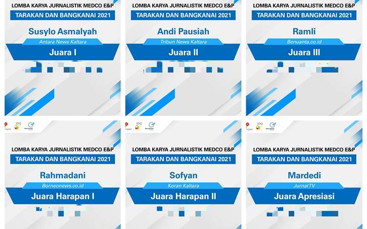 Jurnalis Borneonews.co.id Juara Harapan 1 Lomba Karya Jurnalistik Medco Energy & SKK Migas