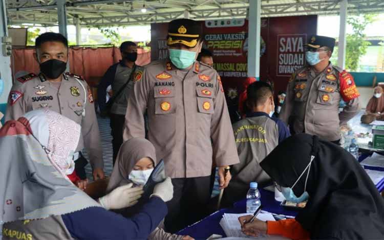 Kapolres Kapuas Dukung Vaksinasi Anak 6-11 Tahun Gencar Dilakukan