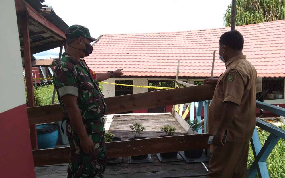 Aparat Teritorial di Palangka Raya Cek Gedung SDN 14 yang Ambruk