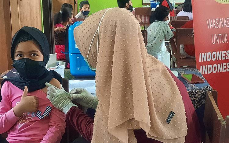 Vaksinasi Anak Usia 6-11 Tahun di Kobar Telah Mencapai Target