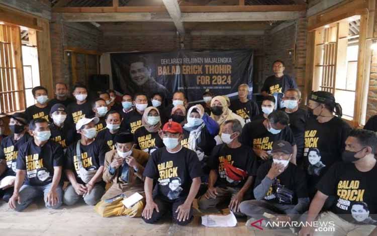 Erick Thohir Menerima kembali Dukungan Sukarelawan Maju Capres 2024